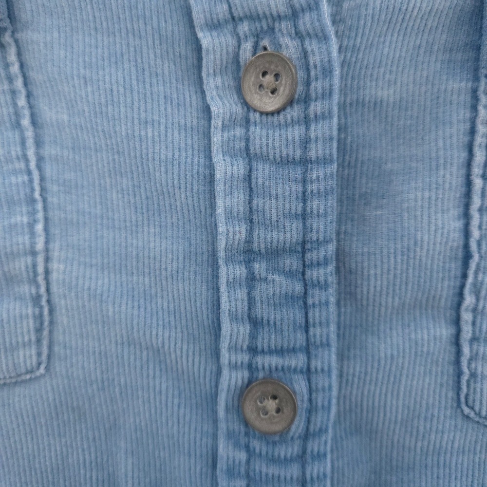 Anthropologie Cloth & Stone Corduroy Button Down Shirt Women Size S Blue Western - Picture 7 of 12